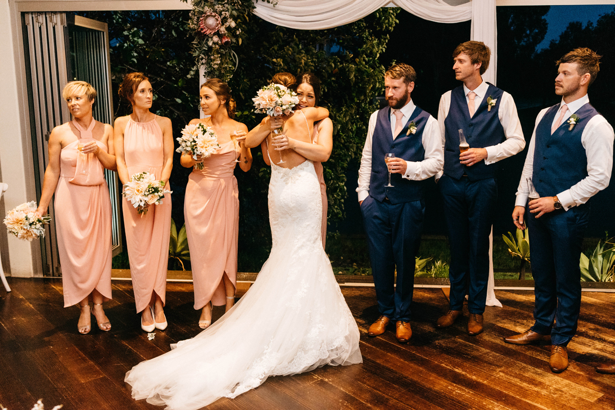Kristen + Callan | Pronovias Wedding Dress in Mariana | Low back Wedding Dress | Noosa Queensland Wedding | Real Wedding | Real Bride