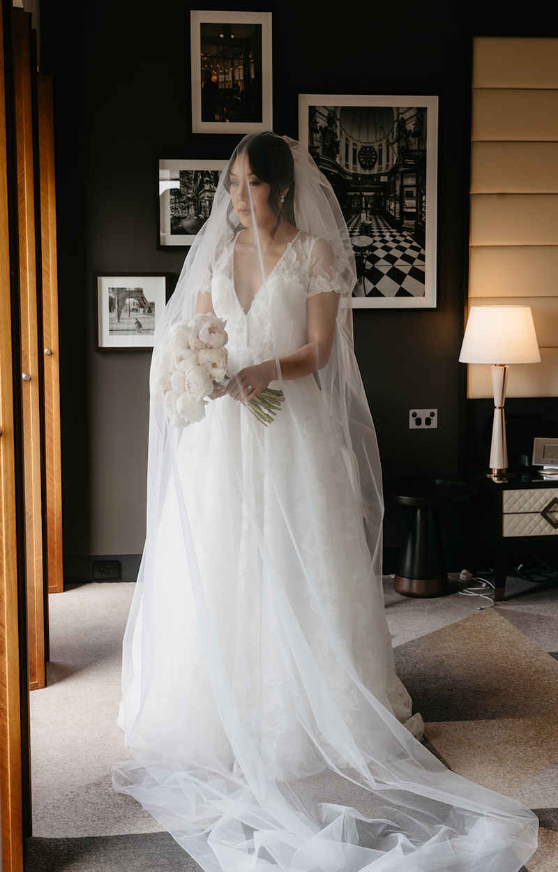 Emily's designer wedding dress
