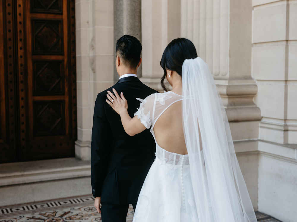 Emily and Eduardo wedding dress