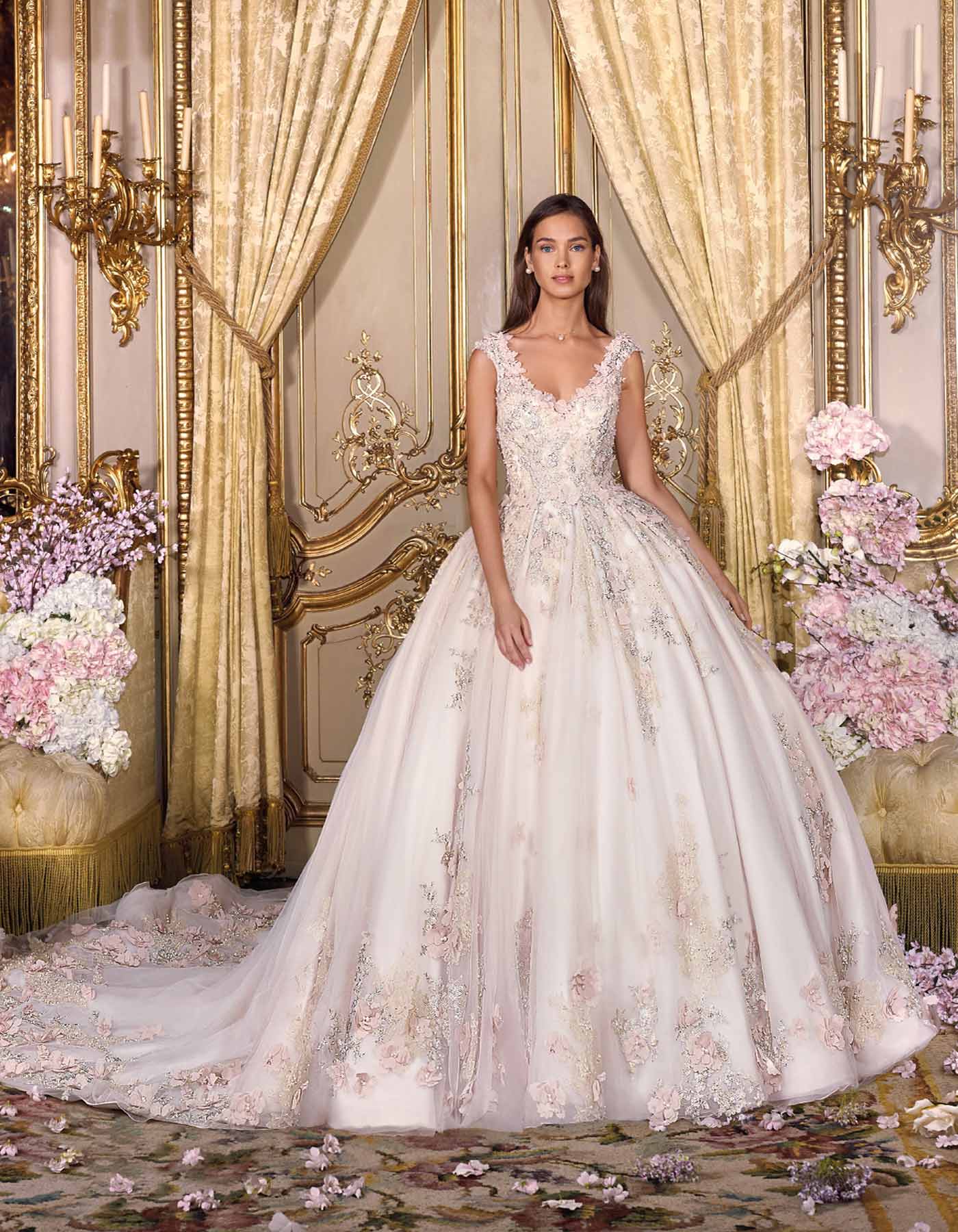 Demetrios Platinum ballgown - Anastasia