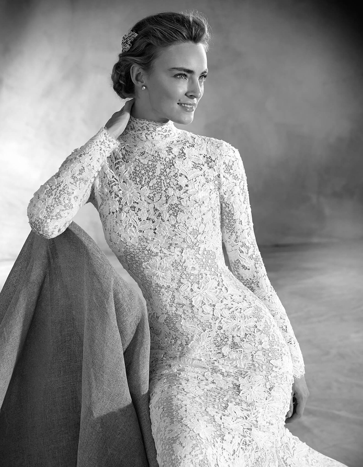 long sleeve wedding dress, modest