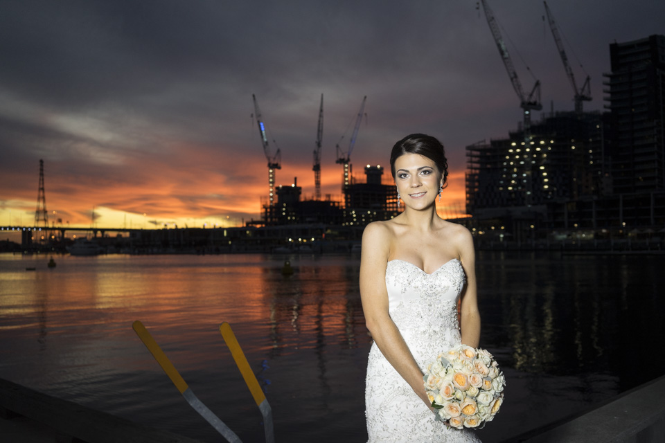 Raffaele Ciuca Real Bride Melissa married in a stunning Casablanca wedding dress.