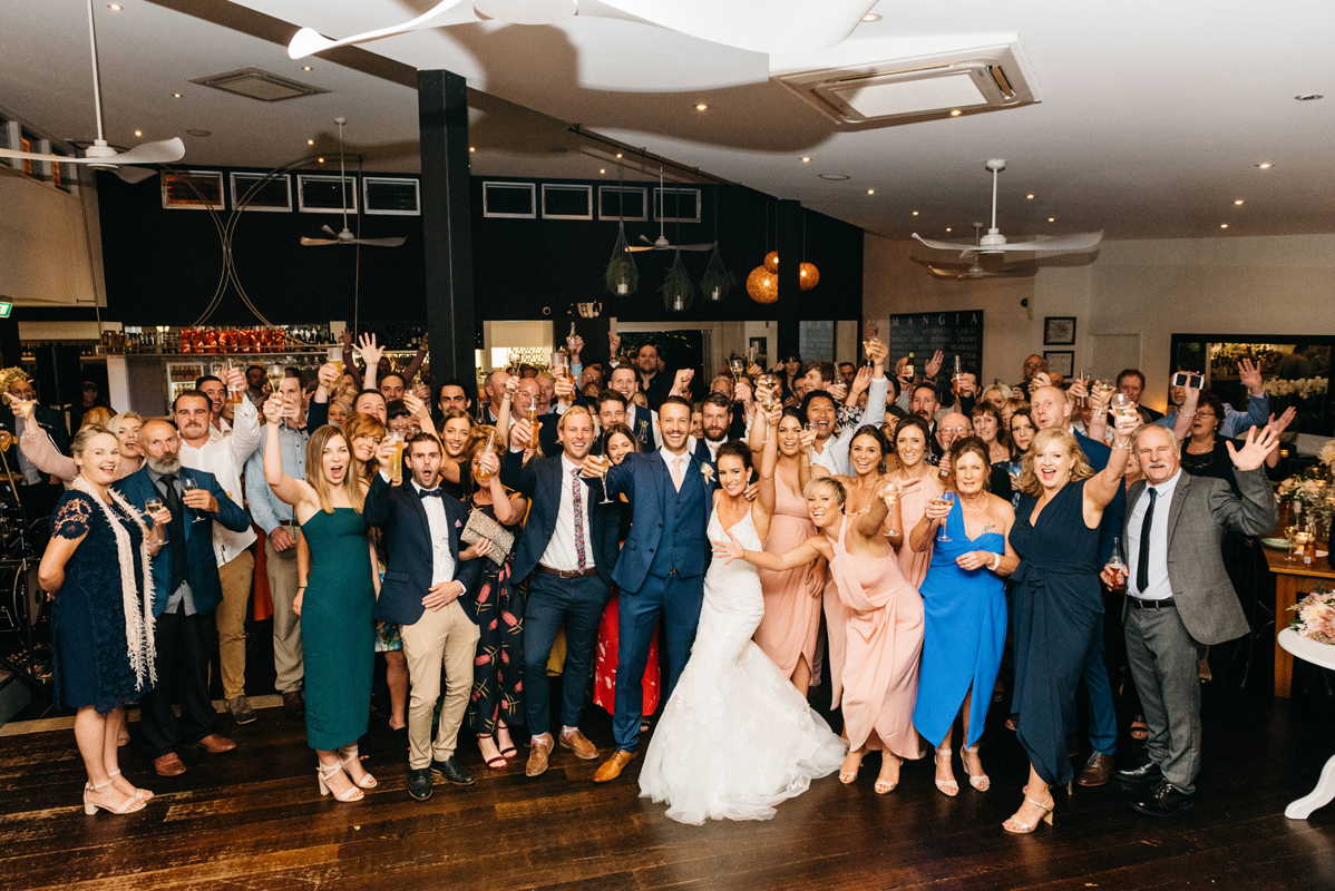 Kristen + Callan | Pronovias Wedding Dress in Mariana | Low back Wedding Dress | Noosa Queensland Wedding | Real Wedding | Real Bride