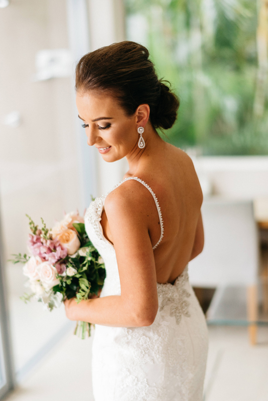 Kristen + Callan | Pronovias Wedding Dress in Mariana | Low back Wedding Dress | Noosa Queensland Wedding | Real Wedding | Real Bride