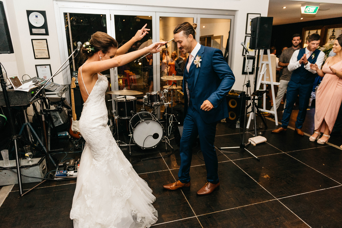 Kristen + Callan | Pronovias Wedding Dress in Mariana | Low back Wedding Dress | Noosa Queensland Wedding | Real Wedding | Real Bride