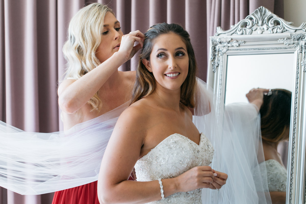 Bride getting ready morning of the wedding photo