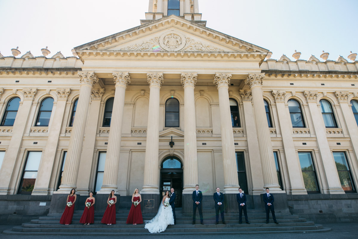 wedding group photo Parliament House Melbourne