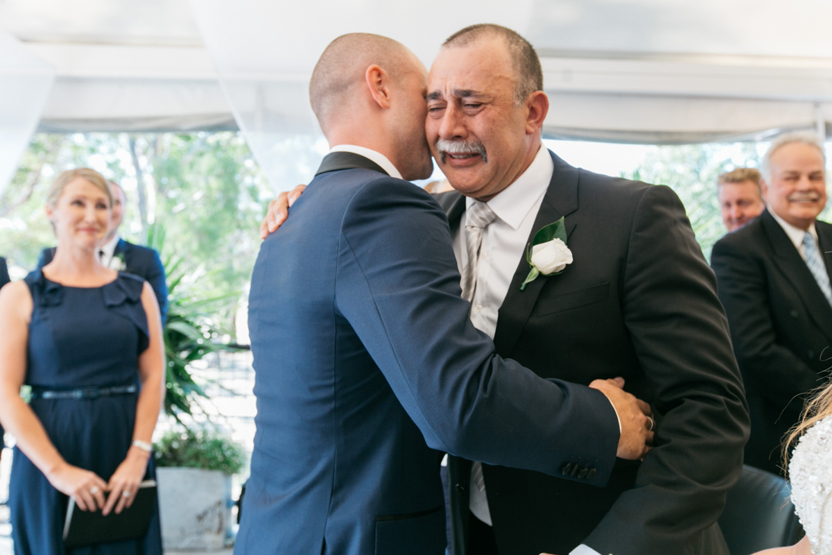 father of the bride photo crying
