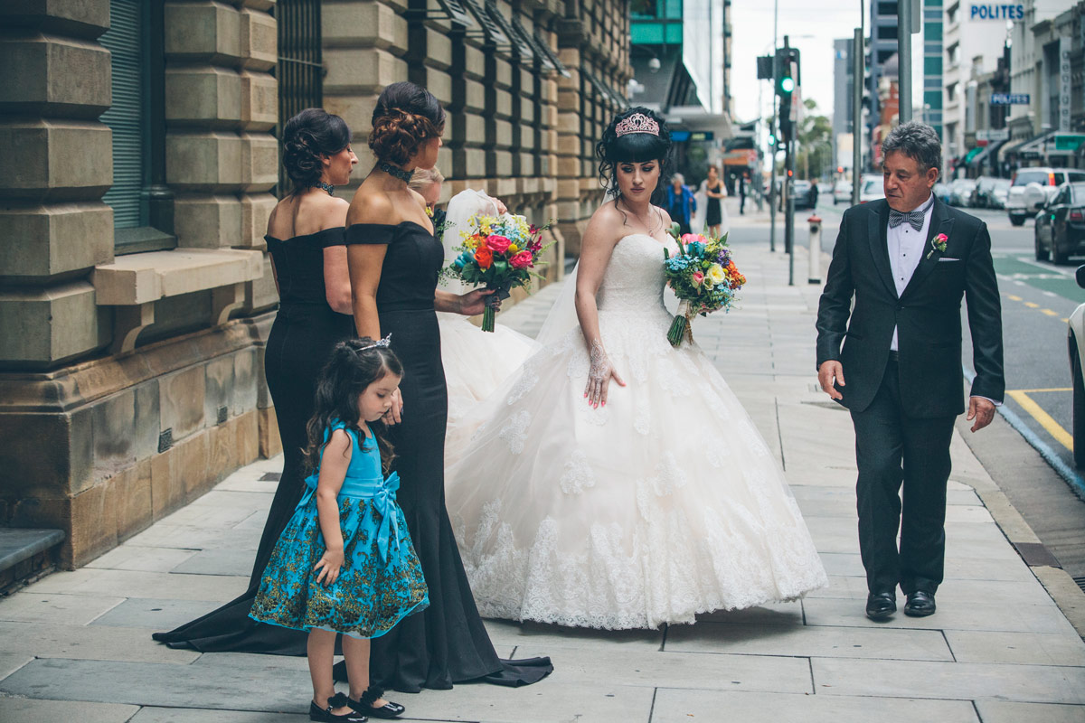 Raffaele Ciuca Bride wears Allure Bridal 9121 wedding dress for Moroccan themed wedding 