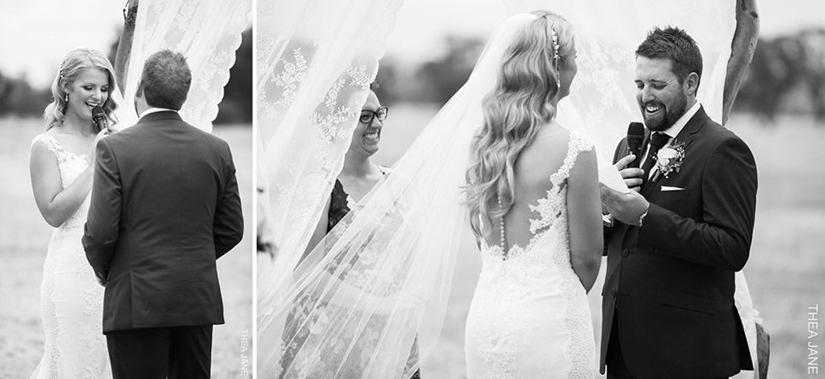real bride wears tamar wedding dress by pronovias