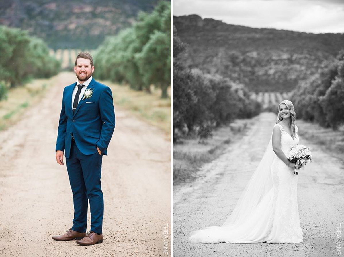 real bride wears tamar wedding dress by pronovias