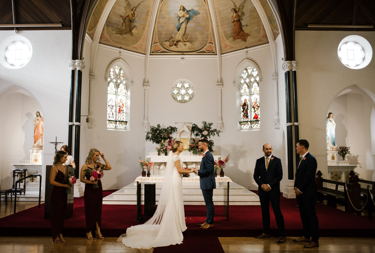 Raffaele Ciuca bride wears Onesi wedding dress by Pronovias in Melbourne, Australia
