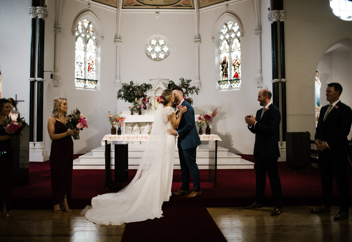 Raffaele Ciuca bride wears Onesi wedding dress by Pronovias in Melbourne, Australia