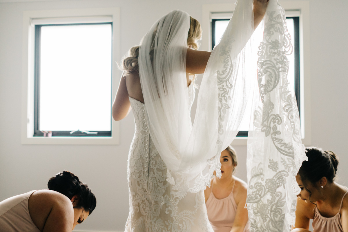 real bride wears rosamund wedding dress by maggie sottero