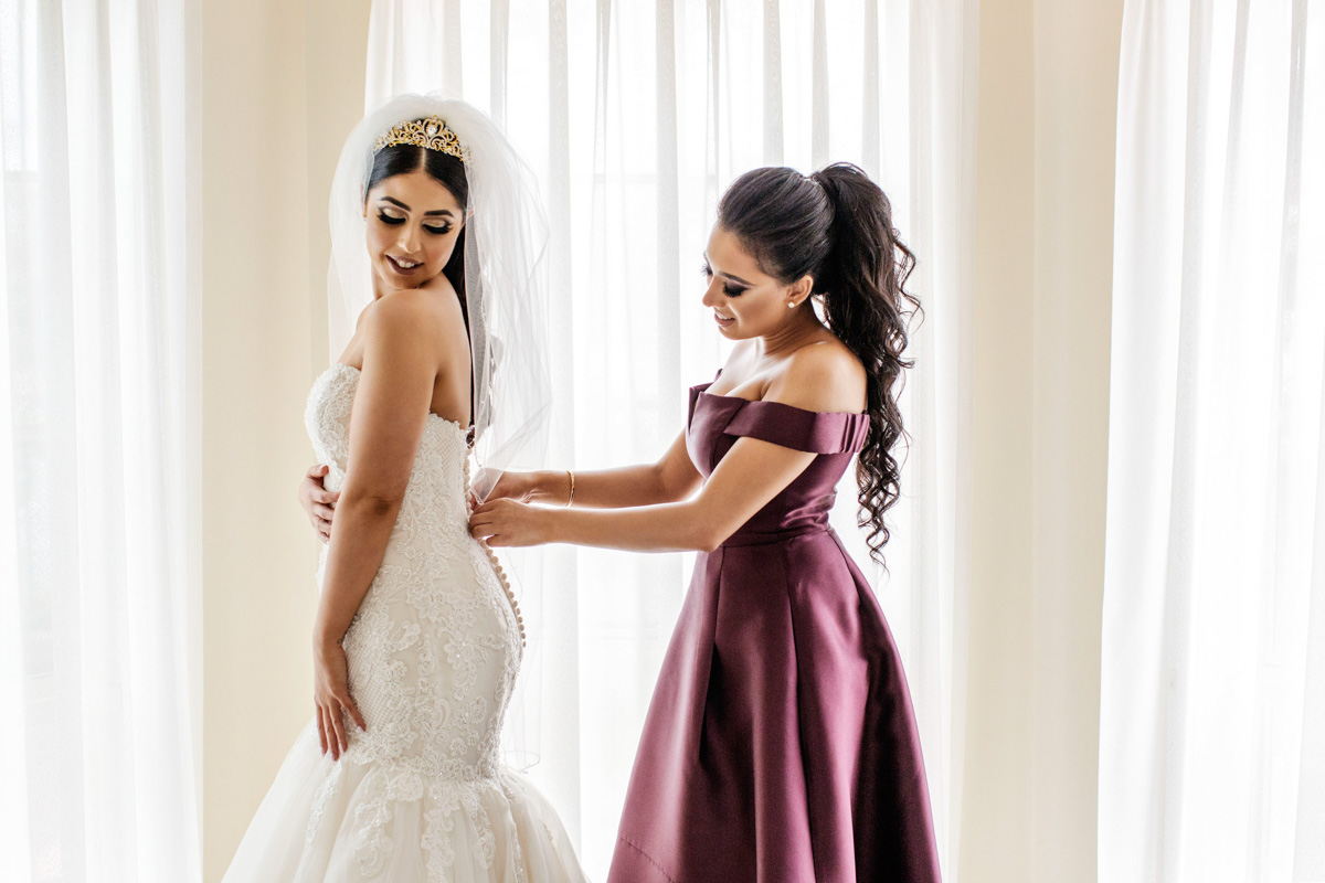 real bride wears Keely wedding dress by Maggie Sottero