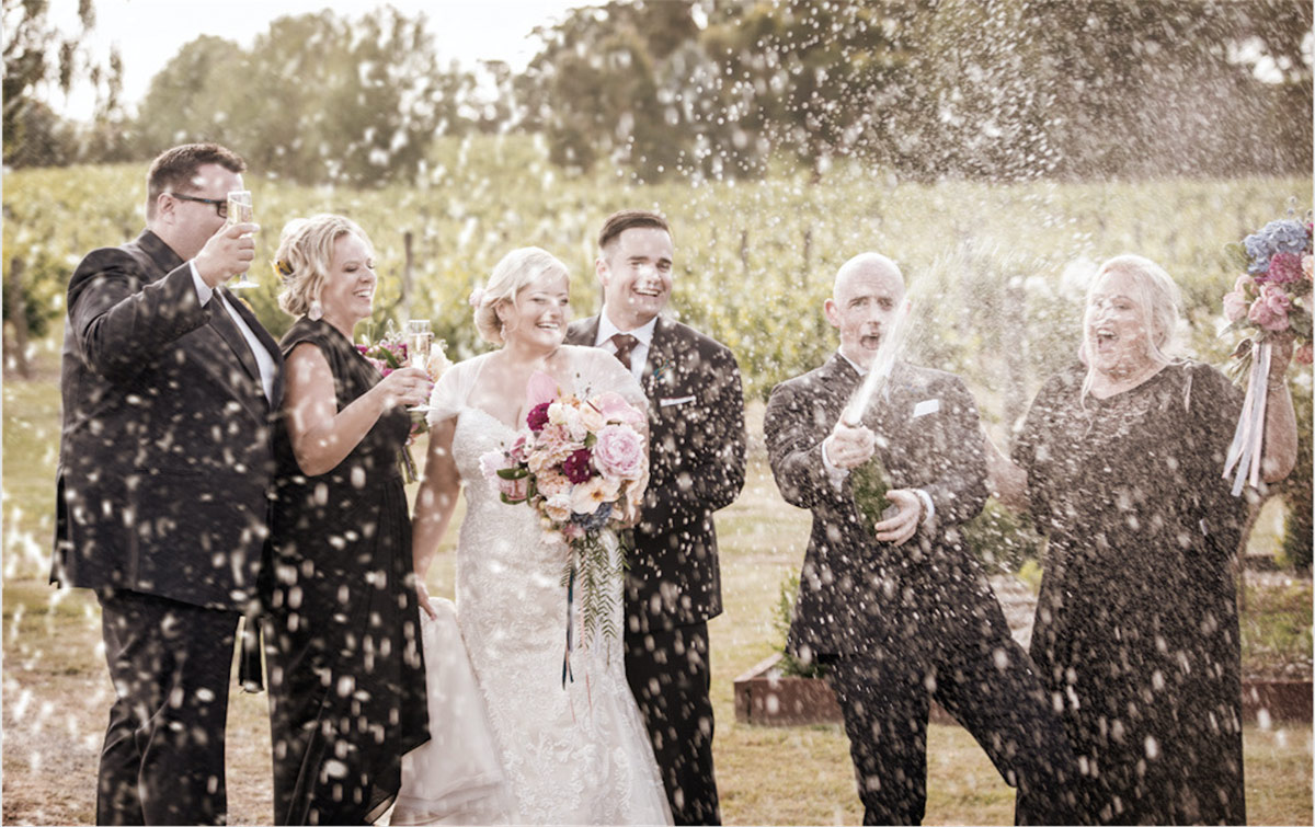 Melbourne bride wears Maggie Sottero lace wedding dress from Raffaele Ciuca Bridal