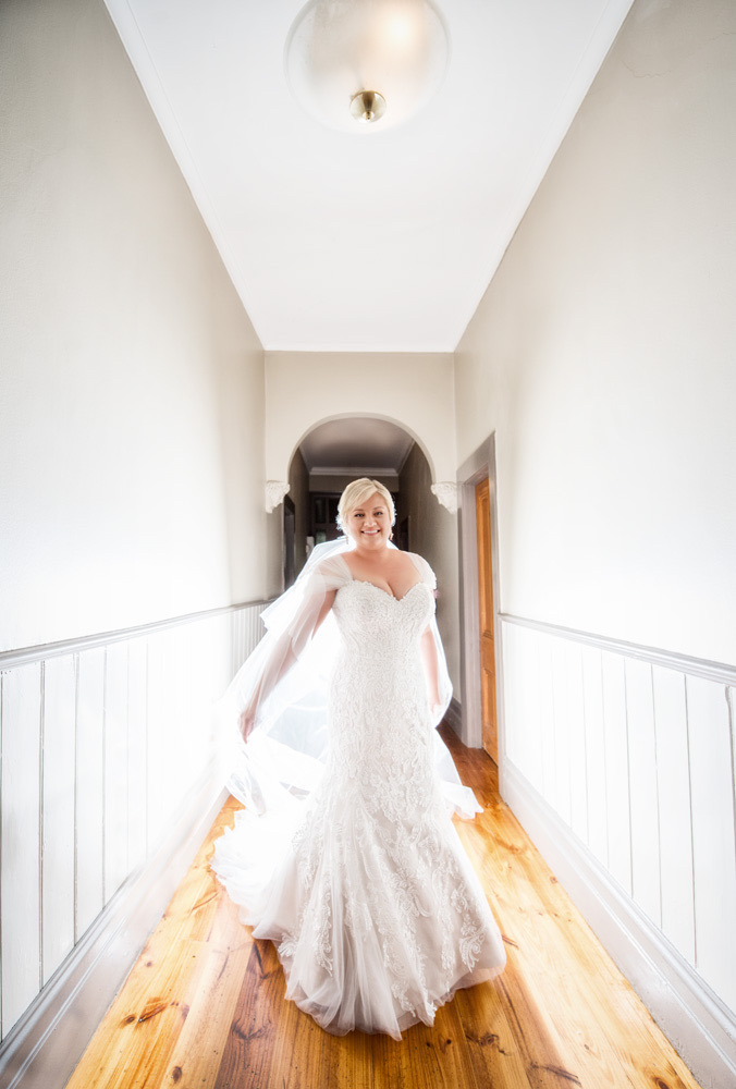 Melbourne bride wears Maggie Sottero lace wedding dress from Raffaele Ciuca Bridal