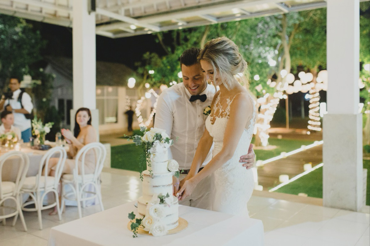 Raffaele Ciuca bride married in Bali in our Prunelle wedding dress by Pronovnas