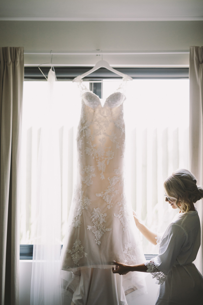 Tynelle & Mervyn RC real bride Demetrios 626 FIT AND FLARE WEDDING DRESS