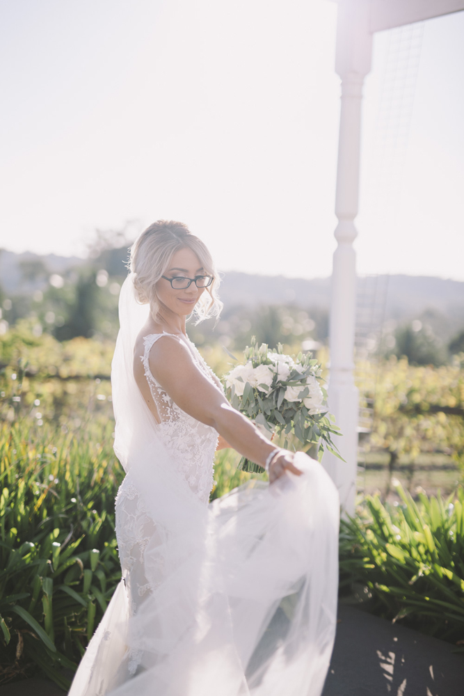 Tynelle & Mervyn RC real bride Demetrios 626 FIT AND FLARE WEDDING DRESS