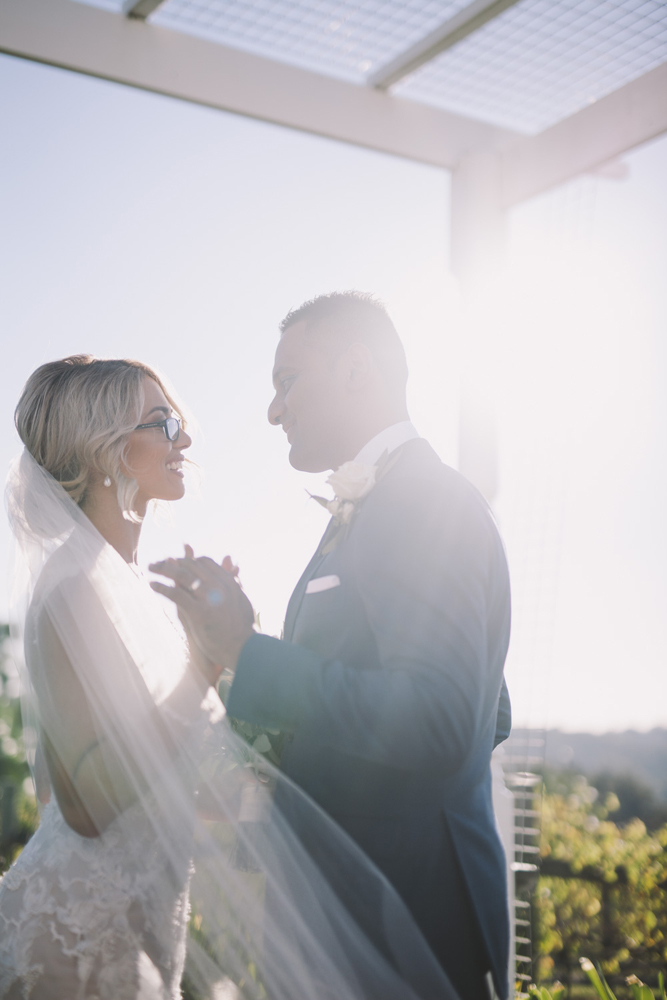 Tynelle & Mervyn RC real bride Demetrios 626 FIT AND FLARE WEDDING DRESS