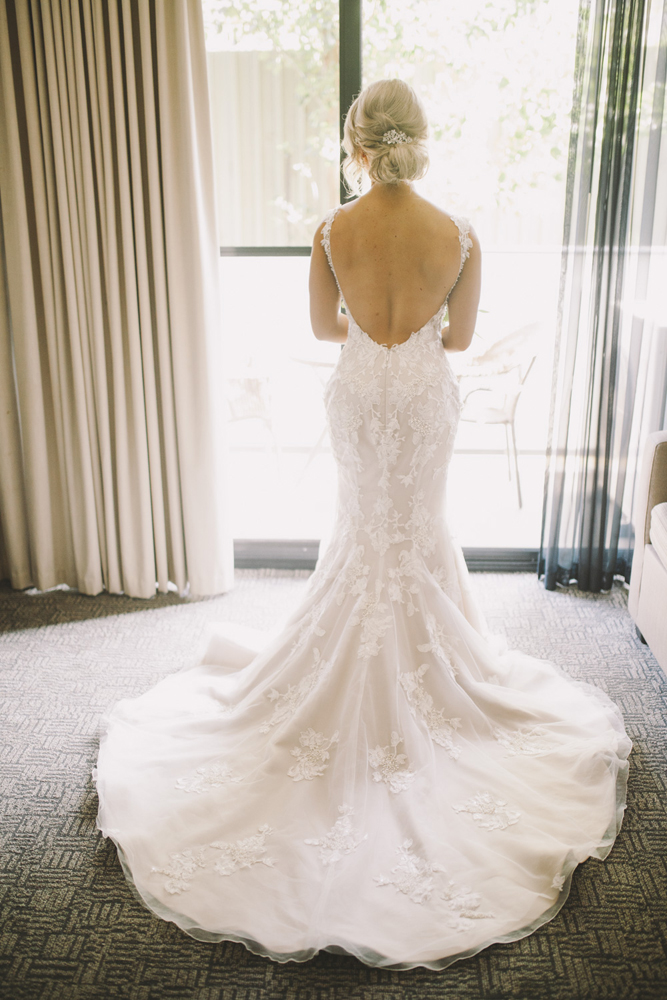 Tynelle & Mervyn RC real bride Demetrios 626 FIT AND FLARE WEDDING DRESS