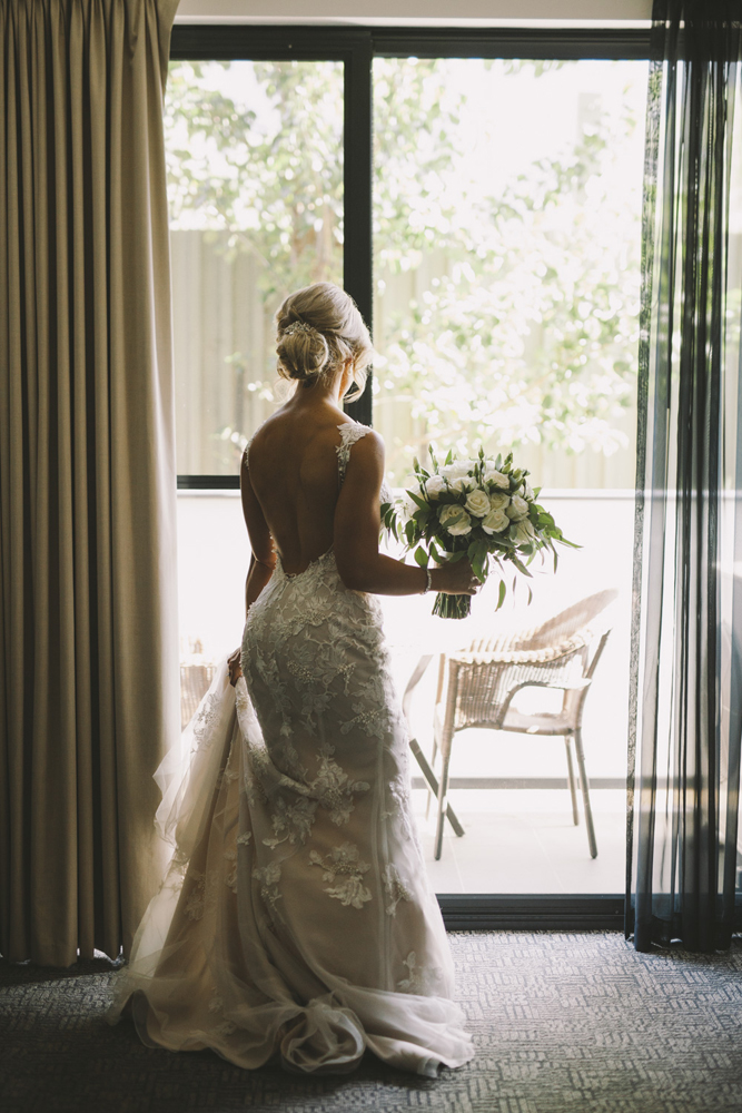 Tynelle & Mervyn RC real bride Demetrios 626 FIT AND FLARE WEDDING DRESS