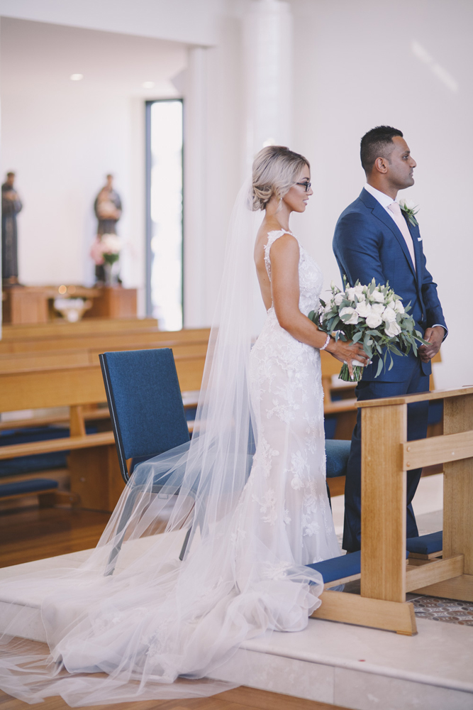 Tynelle & Mervyn RC real bride Demetrios 626 FIT AND FLARE WEDDING DRESS