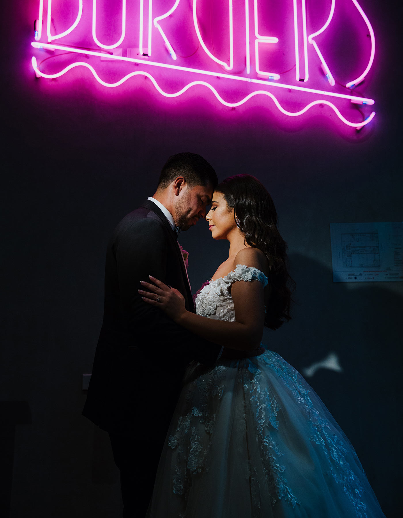 Yola + Alexander RC Real Bride Wearing Demetrios Platinum ballgown in 'ANASTASIA'