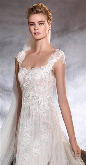empire waist wedding dress by pronovias